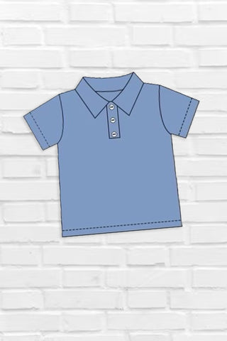 Polo boys shirt in powder blue