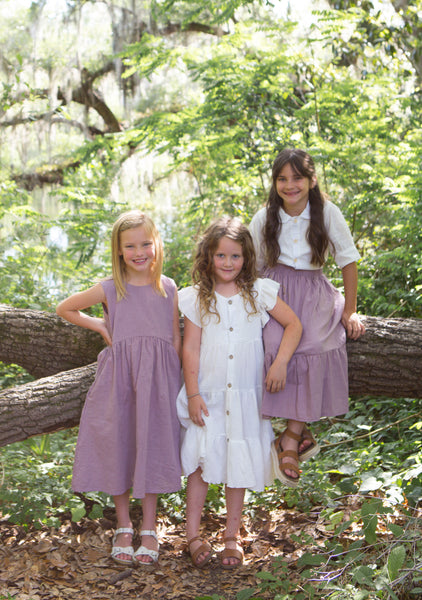 Brooke Linen Dress without sleeves in rosemary